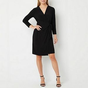 Black Label - Faux Wrap Dress